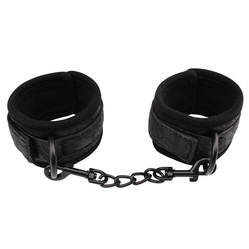 Behave! - Temptation Bondage Kit - Polsboeien en Blinddoek - Zwart-Erotiekvoordeel.nl