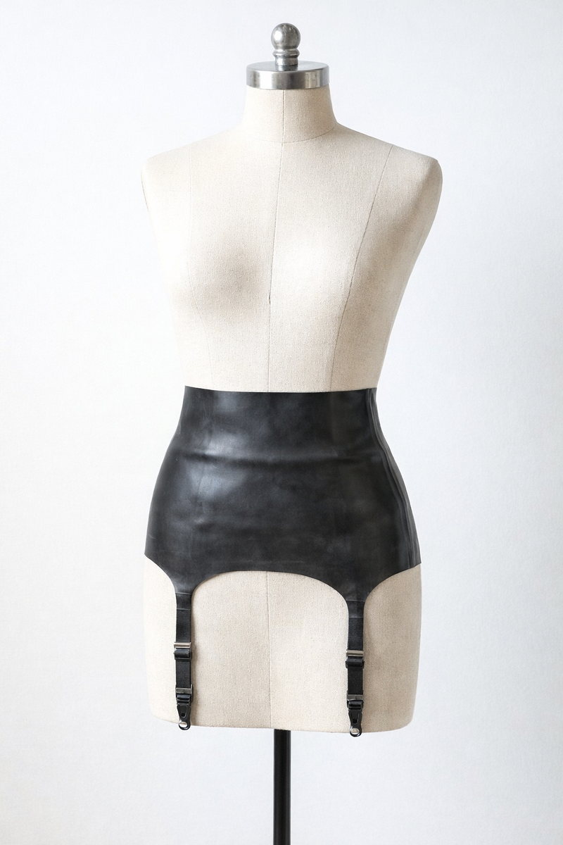 Latex Jarretel Gordel - Maat S - Zwart-Erotiekvoordeel.nl