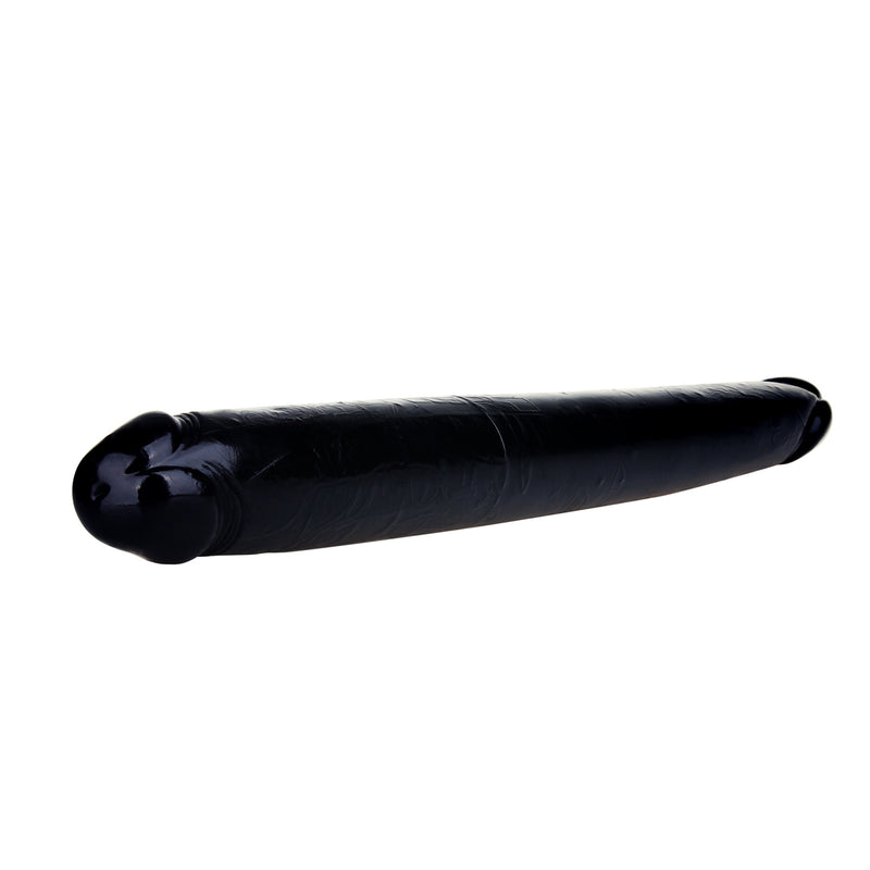 Being Fetish - Double gode - Caoutchouc synthétique - 40,5 cm - Noir-Erotiekvoordeel.nl
