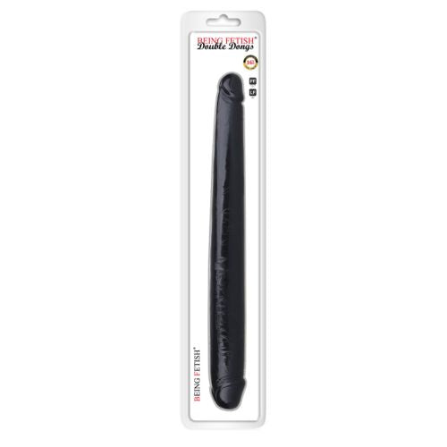 Being Fetish - Double gode - Caoutchouc synthétique - 40,5 cm - Noir-Erotiekvoordeel.nl