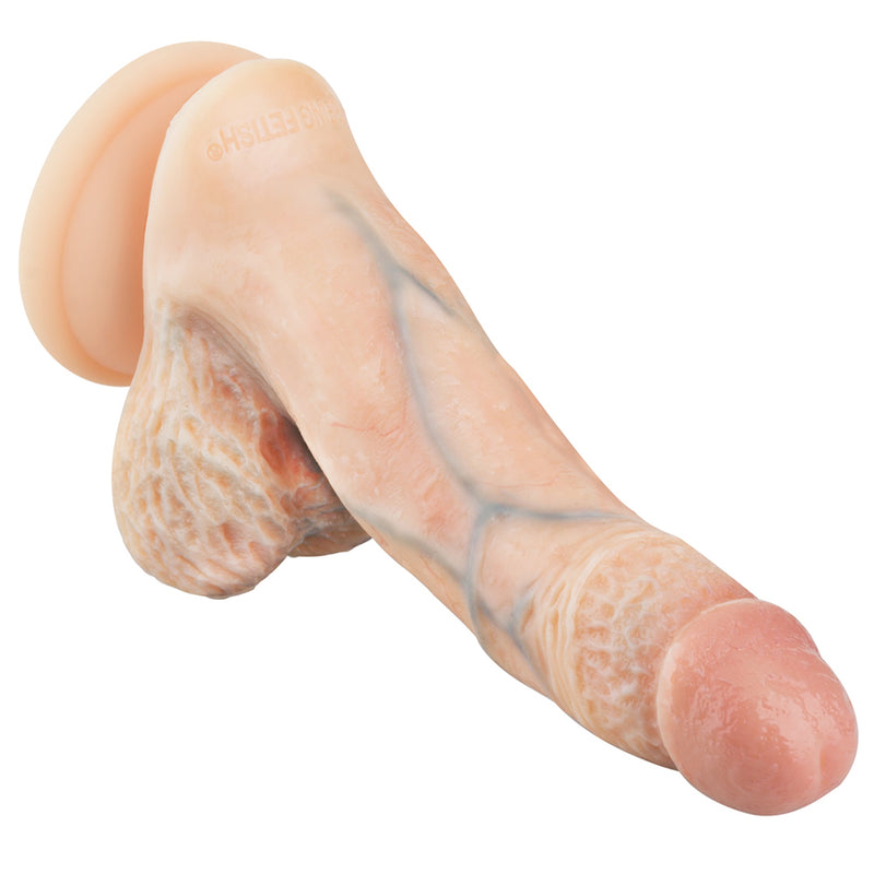 Being Fetish - Geäderter Silikon-Dildo 19 cm - Helle Hautfarbe - Ø 40 mm - Erotiekvoordeel.nl