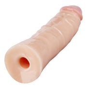 Being Fetish - Manchon pénien creux - PVC - 19 cm - Teint clair-Erotiekvoordeel.nl