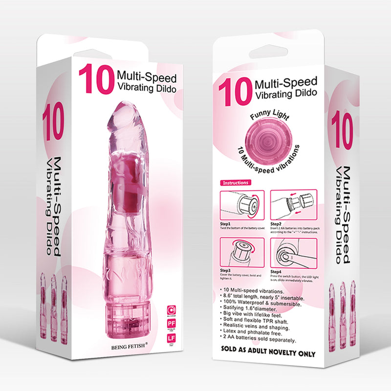 Being Fetish - Vibratore a più velocità 18,8 cm – Rosa-Erotiekvoordeel.nl
