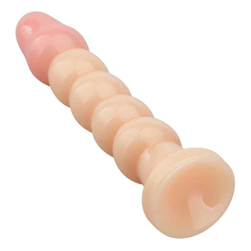 Being Fetish - Plug anal en PVC à nervures - 14,5 cm - Teint clair-Erotiekvoordeel.nl