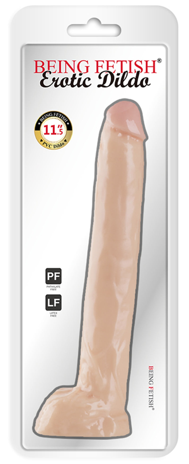 Being Fetish - Dildo in PVC - 29 cm – Colore pelle chiaro-Erotiekvoordeel.nl
