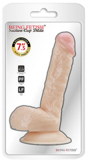 Being Fetish - Gode en PVC avec ventouse - 19 cm - Teint clair-Erotiekvoordeel.nl