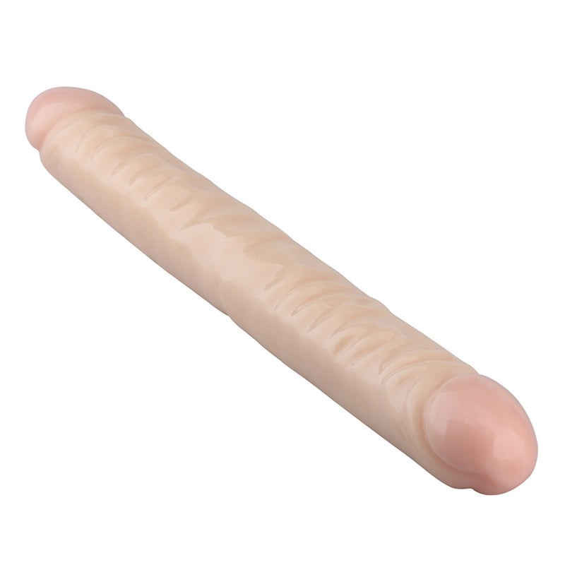 Being Fetish - Double gode en PVC - 44 cm - Teint clair - Erotiekvoordeel.nl
