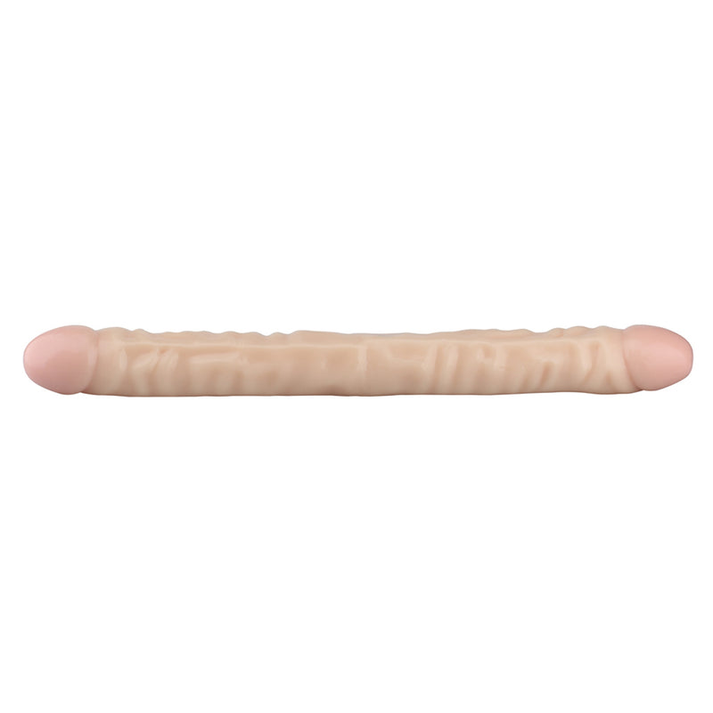 Being Fetish - Double gode en PVC - 44 cm - Teint clair - Erotiekvoordeel.nl