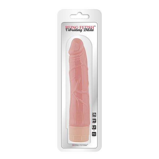 Being Fetish - Dildo vibrante - 20,5 cm - PVC - A batterie - Colore pelle chiaro - Erotiekvoordeel.nl