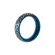 Black Label - Blue Racer Cockring - RVS - Blauw/Zilver-Erotiekvoordeel.nl