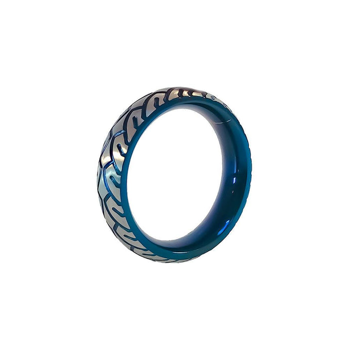 Black Label - Blue Racer Cockring - RVS - Blauw/Zilver-Erotiekvoordeel.nl