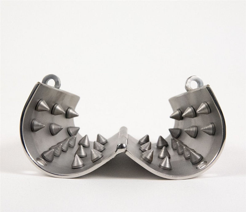 Black Label - CBT Ball Stretcher met Spijkers aan Binnenkant en Hangslotje-Erotiekvoordeel.nl