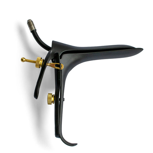 Black Label - Cusco Speculum met glijmiddel-slangetje - Zwart/Goud-Erotiekvoordeel.nl