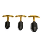 Black Label - Plug anal lesté Diamond - Métal - Noir/Or-Erotiekvoordeel.nl