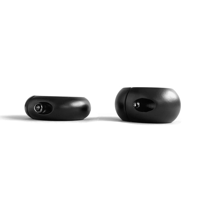 Black Label - Donut Ballstretcher - 20 x 35 mm - RVS - Mat Zwart-Erotiekvoordeel.nl