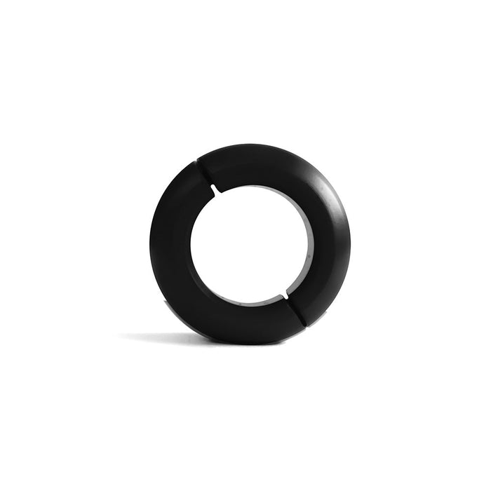 Black Label - Donut Ballstretcher - 30 x 35 mm - RVS - Mat Zwart-Erotiekvoordeel.nl