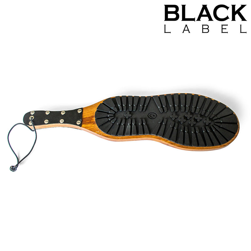 Black Label - Paletta in legno con suola da scarpa - Erotiekvoordeel.nl