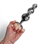 Black Label - Hunky Thruster - Dildo - Butt Plug - With Pull Ring - Stainless Steel - Erotiekvoordeel.nl