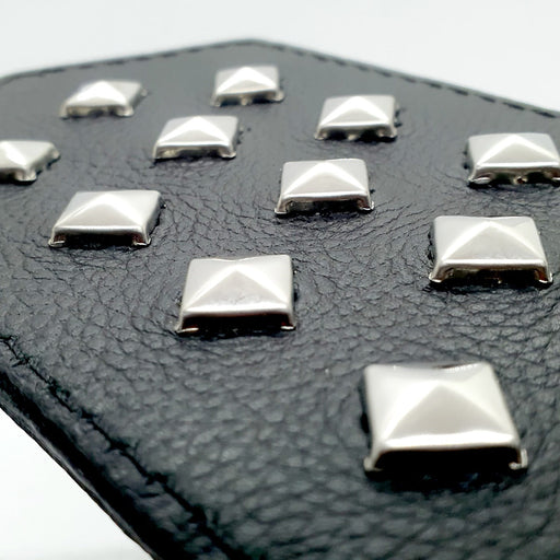 Black Label - Lederen Paddle met Studs - Zwart-Erotiekvoordeel.nl