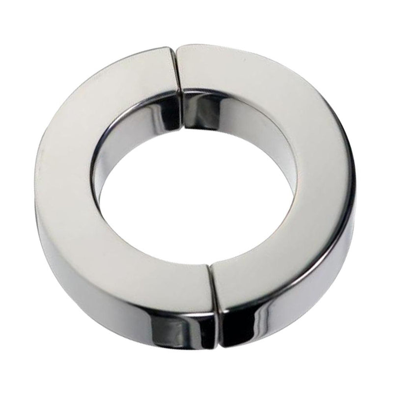 Black Label - Anneau pénien magnétique articulé - Acier inoxydable - Erotiekvoordeel.nl