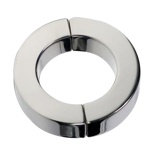 Black Label - Anneau pénien magnétique articulé - Acier inoxydable - Erotiekvoordeel.nl