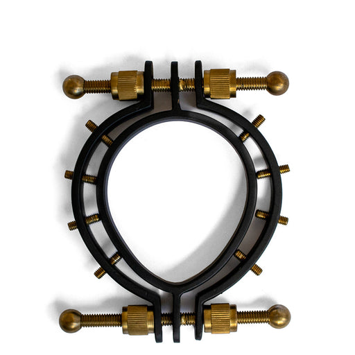 Black Label - Pussy Clamp 2.0 - Vagina Clamp with Spikes - Black/Gold-Erotiekvoordeel.nl