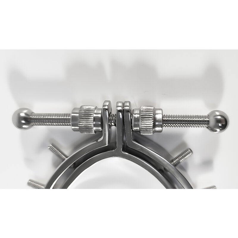 Black Label - Pussy Clamp with Spikes - Stainless Steel - Erotiekvoordeel.nl