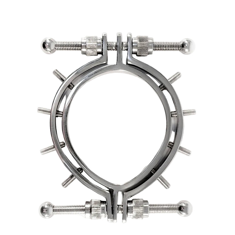 Black Label - Pussy Clamp with Spikes - Stainless Steel-Erotiekvoordeel.nl