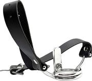 Black Label - Mordaza de anillo con espátula lingual - Acero inoxidable - Erotiekvoordeel.nl