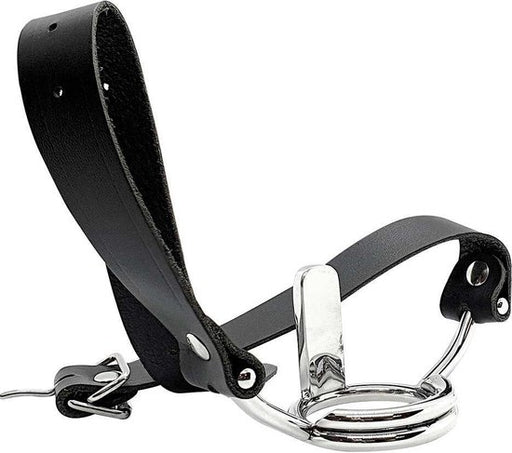 Black Label - Ring Gag Z łopatką Do Języka - RVS-Erotiekvoordeel.nl