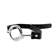 Black Label - Mordaza de anillo con espátula para la lengua - Acero inoxidable - Erotiekvoordeel.nl