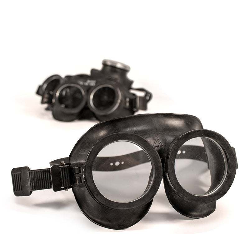Black Label - Lunettes d'armée en caoutchouc - Accessoire fétiche et caoutchouc - Noir-Erotiekvoordeel.nl