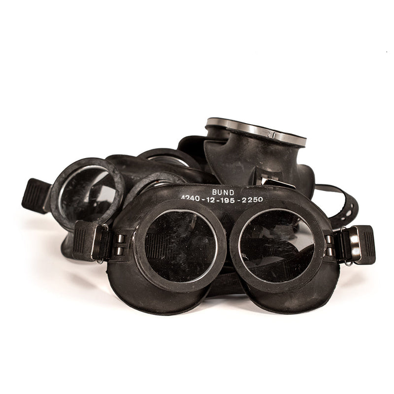 Black Label - Lunettes d'armée en caoutchouc - Accessoires fétichistes et en caoutchouc - Noir-Erotiekvoordeel.nl