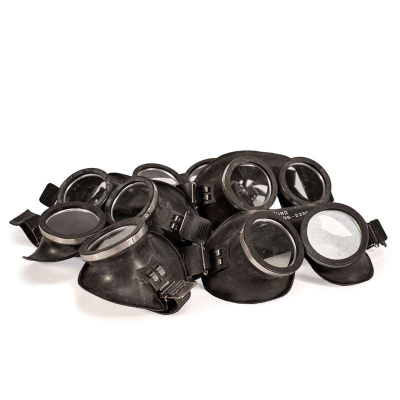 Black Label - Lunettes d'armée en caoutchouc - Accessoires fétichistes et en caoutchouc - Noir-Erotiekvoordeel.nl