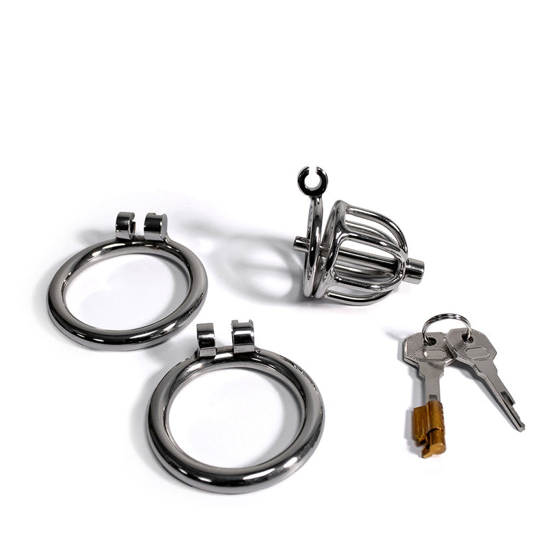 Black Label - The Knob Maker - Chastity Cage with Penis Plug - Stainless Steel - Erotiekvoordeel.nl