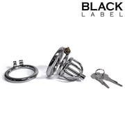 Black Label - The Knob Maker - Chastity Cage with Penis Plug - Stainless Steel - Erotiekvoordeel.nl