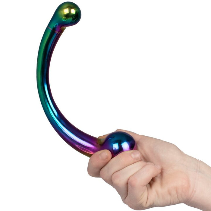 Black Label - The Rainbow Curvy - Dubbelzijdige Metalen Dildo - RVS-Erotiekvoordeel.nl