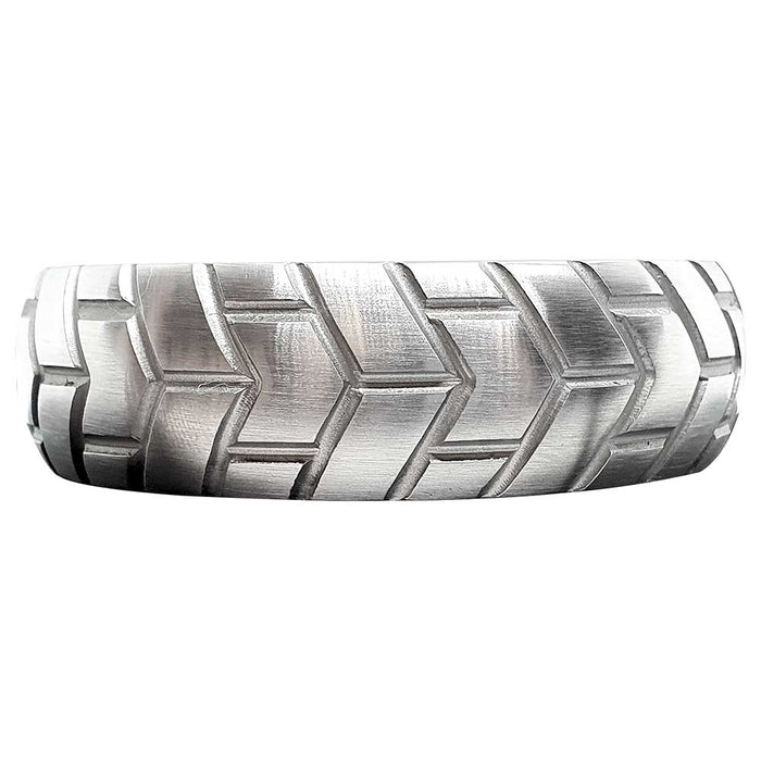 Black Label - Tire XL - Zware RVS Cockring met Bandenprofiel-Erotiekvoordeel.nl