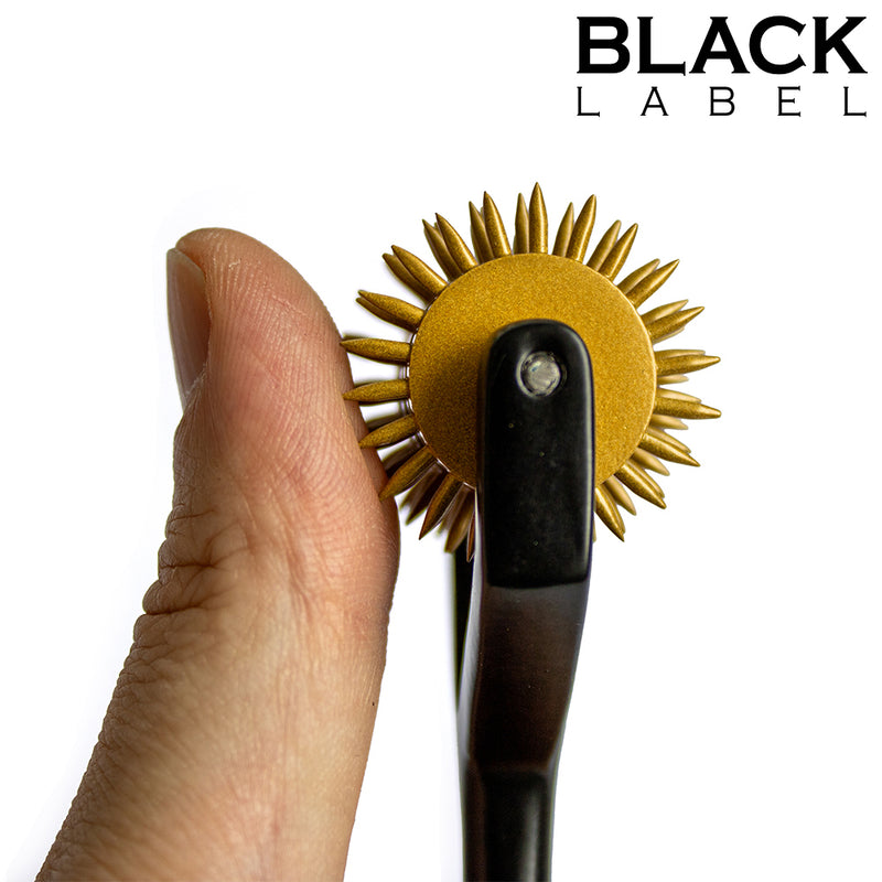 Black Label - Wartenburg Pinwheel Z 5 Kółkami - Czarny/Złoty - Erotiekvoordeel.nl