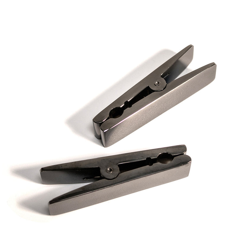 Black Label - Clothespin Nipple Clamps - Black Chrome-Erotiekvoordeel.nl