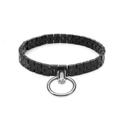 Black Label - Watch Link Collar - Collar with Watch Links - Matte Black - Erotiekvoordeel.nl