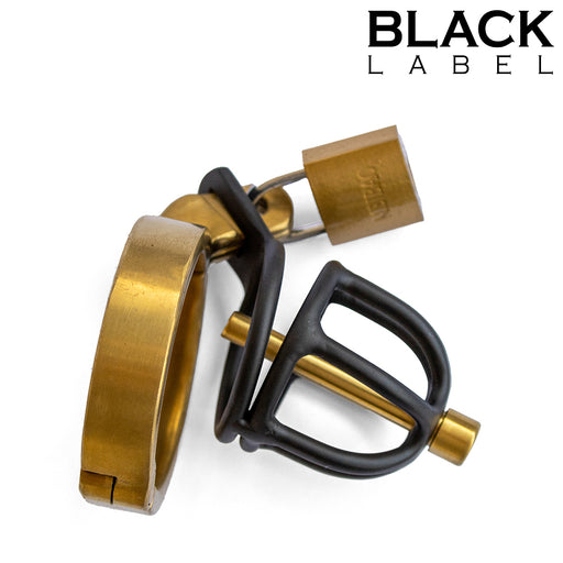 Black Label - Weenie Locker - Klatka Czystości - Czarny/Złoty - Erotiekvoordeel.nl