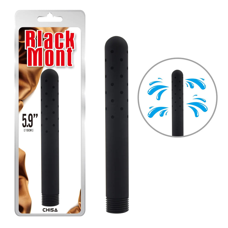 Black Mont - Doccia anale - Da collegare al tubo della doccia - 15 cm - Nero-Erotiekvoordeel.nl