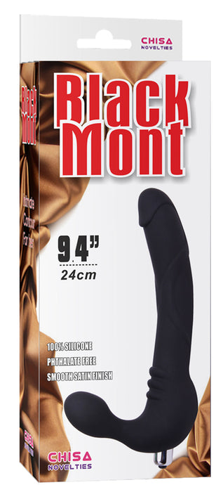 Black Mont - Strap On Cavalier - Strap On Vibrator - Zwart-Erotiekvoordeel.nl