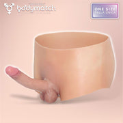 Bodymatch - Blayke - Bodysuit con pene in silicone integrato - Taglia unica - Colore pelle chiaro - Erotiekvoordeel.nl