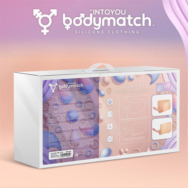 Bodymatch - Blayke - Body con pene in silicone integrato - Taglia unica - Carnagione chiara - Erotiekvoordeel.nl