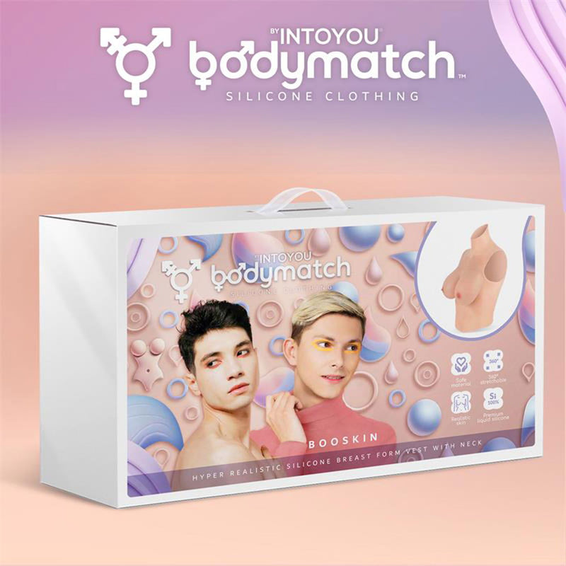 Bodymatch - Booskin - Prótesis mamaria realista de silicona - Tono de piel claro - Erotiekvoordeel.nl