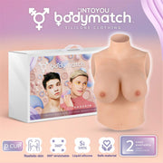 Bodymatch - Booskin - Prótesis mamaria realista de silicona - Tono de piel claro - Erotiekvoordeel.nl