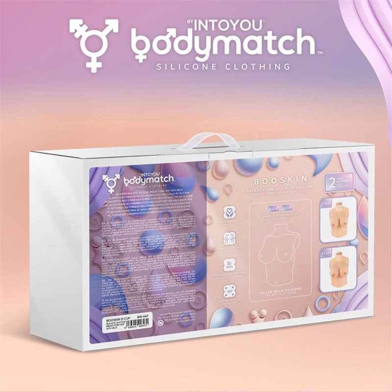 Bodymatch - Booskin - Prótesis mamaria realista de silicona - Tono de piel claro - Erotiekvoordeel.nl
