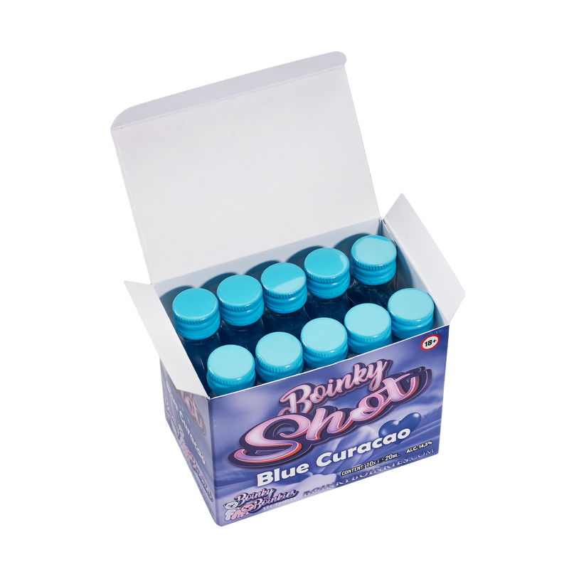 Boinky - Boinky Shots - Blue Curaçao - 14,5 % vol. - 10 x 20 ml - Erotiekvoordeel.nl